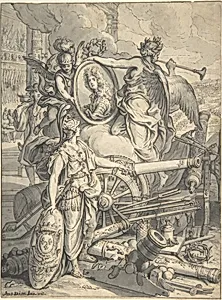 Allegorical Homage to the Duc du Maine, Grand Maître de l'Artillerie by Antoine Dieu