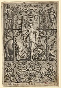 Allegory of Africa, from "The Four Continents" by Philips Galle|Marcus Gheeraerts the Elder