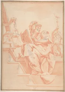 Allegory of Justice with Two Putti (after Lorenzo Sabatini's Fresco in Palazzo Vecchio, Florence)