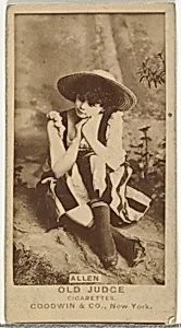 Allen, from the Actors and Actresses series (N171) for Old Judge Cigarettes by Goodwin & Company