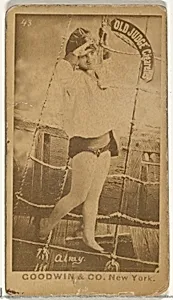 Almy, from the Actors and Actresses series (N171) for Old Judge Cigarettes by Goodwin & Company