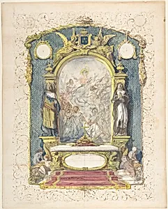Altar Flanked by St. Louis and St. Theresa by Emile-Charles Wattier