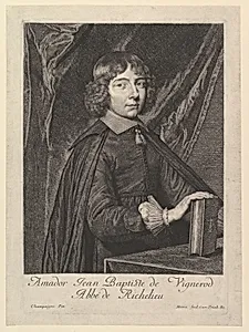 Amador Jean-Baptiste de Vignerod, abbe de Richelieu by Jean Morin|Philippe de Champaigne