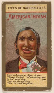 American Indian, from Types of Nationalities (N240) issued by Kinney Bros.
