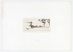 Amor (Cupid) from Ein Handschuh (A Glove). Cyclus von zehn Compositionen radirt. Rad. Opus VI, Plate X. First edition by F. Felsing|Max Klinger