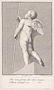 Amorino holding a pole