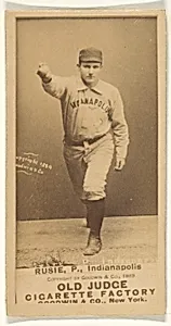 Amos Rusie, Pitcher, Indianapolis, from the Old Judge series (N172) for Old Judge Cigarettes by Goodwin & Company