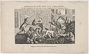Amusement for John Bull & His Cousin Paddy, or, the Gambols of the American Buffalo, in St. James's Street by John Fielding