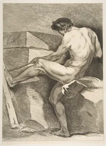An "Académie": Man Pulling a Cord