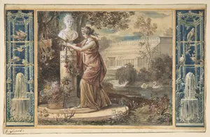 An Allegory of Empress Josephine as Patroness of the Gardens at Malmaison