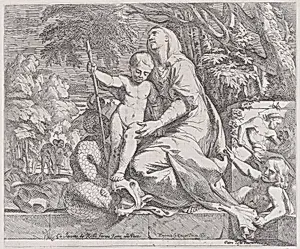 An allegory of the rest on the flight into egypt