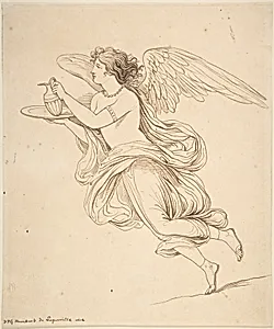 An Angel Holding a Carafe on a Plate by David-Pierre Giottino Humbert de Superville