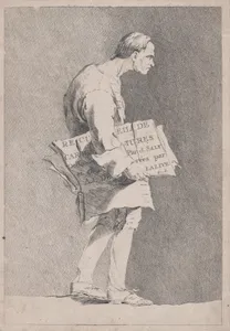 An Artist at the French Academy in Rome (?), pl. I from "Recueil de caricatures"