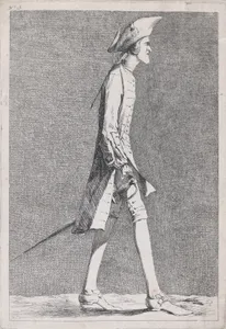 An Artist at the French Academy in Rome (?), pl. XIII from "Recueil de caricatures"