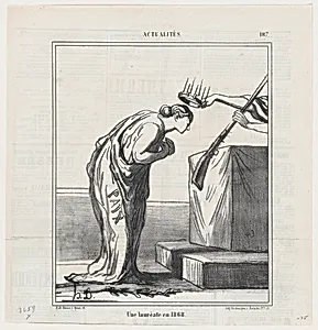 An award winner in 1868, from 'News of the day,' published in Le Charivari, September 1, 1868 by Arnaud de Vresse|Destouches|Honoré Daumier