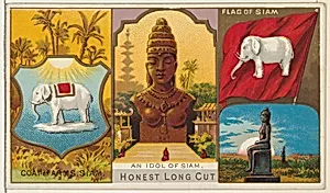 An Idol of Siam, from the Rulers, Flags, and Coats of Arms series (N126-1) issued by W. Duke, Sons & Co. by W. Duke, Sons & Co.