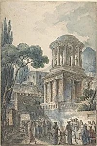 Ancient Scene with a Funeral Ceremony for an Actor