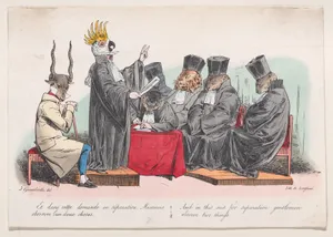 "And in this suit for seperation, gentlemen, observe two things" from Metamorphoses of the Day