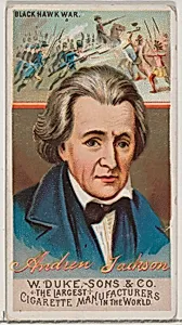 Andrew Jackson, from the series Great Americans (N76) for Duke brand cigarettes by W. Duke, Sons & Co.