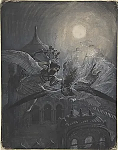 Angel Scourging a Harpy (recto); Athletic Scene (verso)