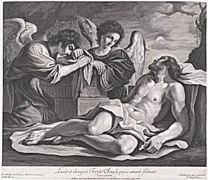 Angels Mourning over the Dead Christ by Guercino (Giovanni Francesco Barbieri)|Theodor van Merlen II|Nicolas Pitau