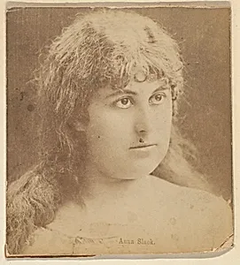 Anna Slack, from the Actresses series (N246), Type 2, issued by Kinney Brothers to promote Sporting Extra Cigarettes by Kinney Brothers Tobacco Company