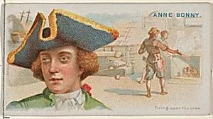 Anne Bonny, Firing Upon the Crew, from the Pirates of the Spanish Main series (N19) for Allen & Ginter Cigarettes by George S. Harris & Sons|Allen & Ginter