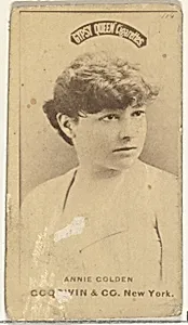 Annie Golden, from the Actors and Actresses series (N171) for Gypsy Queen Cigarettes by Goodwin & Company