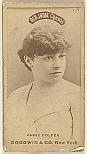 Annie Golden, from the Actors and Actresses series (N171) for Old Judge Cigarettes by Goodwin & Company