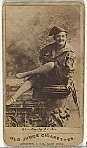 Annie Leslie, from the Actors and Actresses series (N171) for Old Judge Cigarettes by Goodwin & Company
