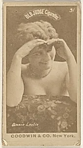 Annie Leslie, from the Actors and Actresses series (N171) for Old Judge Cigarettes by Goodwin & Company