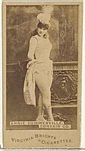 Annie Summerville, Corsair Co., from the Actors and Actresses series (N45, Type 1) for Virginia Brights Cigarettes by Allen & Ginter