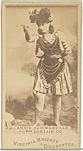 Annie Summerville, Corsair Co., from the Actors and Actresses series (N45, Type 1) for Virginia Brights Cigarettes by Allen & Ginter