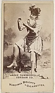 Annie Summerville, Corsair Co., from the Actors and Actresses series (N45, Type 6) for Virginia Brights Cigarettes by Allen & Ginter
