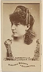 Annie Summerville, Corsair Co., from the Actors and Actresses series (N45, Type 6) for Virginia Brights Cigarettes by Allen & Ginter