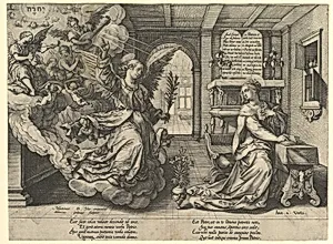 Annunciation by Hendrick Goltzius