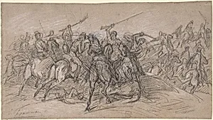Arab Skirmish by Eugène Fromentin
