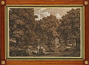 Arcadian Landscape with Three Figures at a Lake
