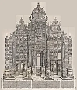 Arch of Honor by Johann Neudörffer the Elder|Albrecht Dürer|Albrecht Altdorfer|Hans Springinklee|Wolf Traut|Hieronymus Andreae|Jorg Kölderer