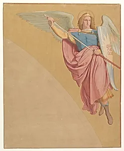 Archangel Drawing a Sword by Eduard Jakob von Steinle