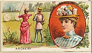 Archery, from the Games and Sports series (N165) for Old Judge Cigarettes by Goodwin & Company