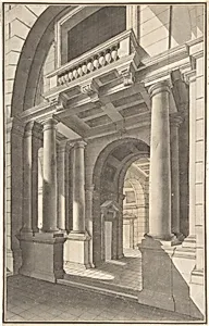 Architectural Perspective of an Arched Vestibule