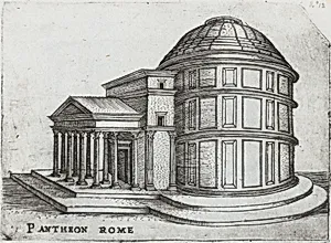 Arcus in Hispania, from a Series of Prints depicting (reconstructed) Buildings from Roman Antiquity by Monogrammist G.A. & the Caltrop