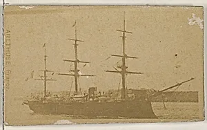Arethuse, France, from the Famous Ships series (N50) for Virginia Brights Cigarettes by Allen & Ginter