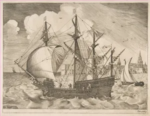 Armed Four-Master Putting Out to Sea from The Sailing Vessels