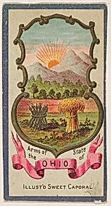 Arms of the State of Ohio, from the Military Series (N224) issued by Kinney Tobacco Company to promote Sweet Caporal Cigarettes by Kinney Brothers Tobacco Company