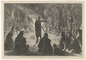 Around the Council Fire, The Young Brave's Speech (from "Harper's Weekly")