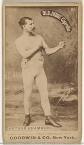 Arthur Chambers, from the Celebrities and Prizefighters series (N174) for Old Judge Cigarettes