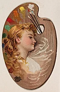 Artist's paint pallette, from the Novelties series (N228, Type 3) issued by Kinney Bros. by Kinney Brothers Tobacco Company