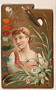 Artist's paint pallette, from the Novelties series (N228, Type 4) issued by Kinney Bros. by Kinney Brothers Tobacco Company
